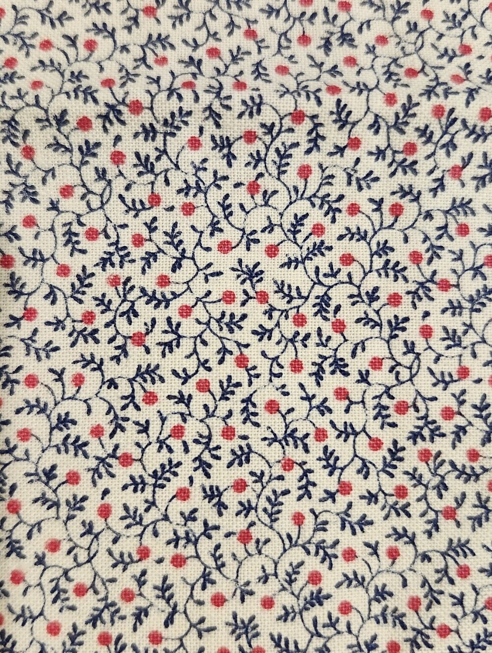 Vintage N.T.T. Yuletide Berries & Bows Cotton Fabric Christmas 22.5x44